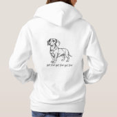 Pull À Capuche Dachshund, chiens saucisses, se baissent (Dos)