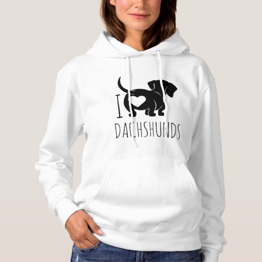 Pull À Capuche Dachshund Love Sweatshirt à capuchon (Devant)