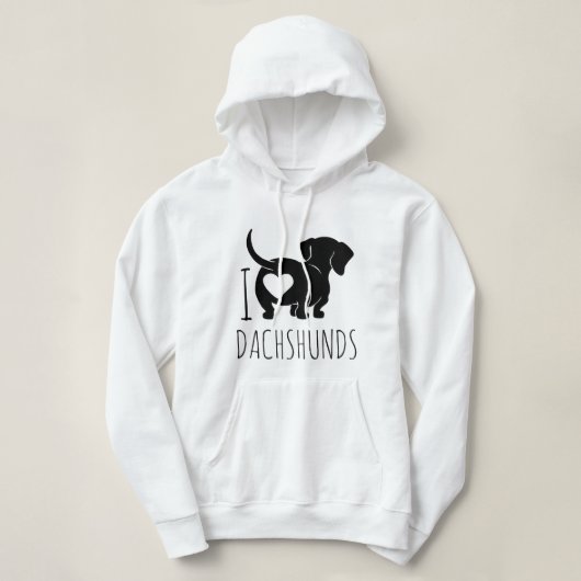 Pull À Capuche Dachshund Love Sweatshirt à capuchon (Design devant)