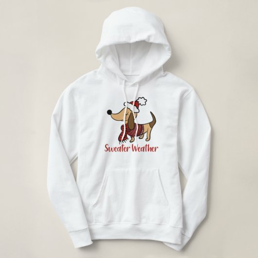 Pull À Capuche Dachshund Veste de Chien d'Hiver (Design devant)