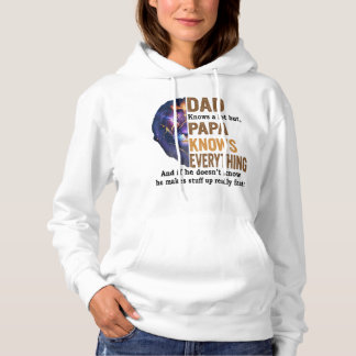 Pull À Capuche Dad knows a lot but papa knows everything shirt