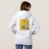 Pull À Capuche Daffodique Jaune Daffodique Floral Aquarelle Flowe (Dos entier)