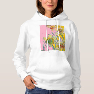 Pull À Capuche Daffodique Jaune Daffodique Floral Aquarelle Flowe