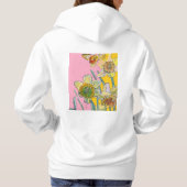 Pull À Capuche Daffodique Jaune Daffodique Floral Aquarelle Flowe (Dos)