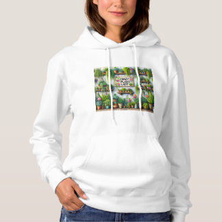 Pull À Capuche Dame folle de plantes T-shirt drôle