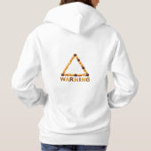 Pull À Capuche Danger Délicieux : Triangle d'Avertissement de Bou (Dos)