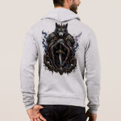 Pull À Capuche Dark Fantasy Roi Loup Gothique Graphique (Dos)