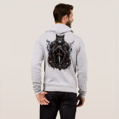Pull À Capuche Dark Fantasy Roi Loup Gothique Graphique (Dos entier)