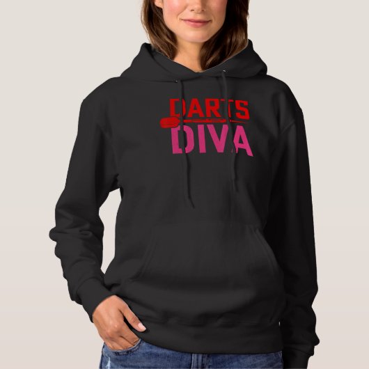 Pull À Capuche Darts Diva Femmes Dart Joueur Dart (Devant)