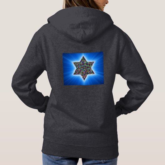 Pull À Capuche David Star fait de pierres précieuses dans toutes (Dos)