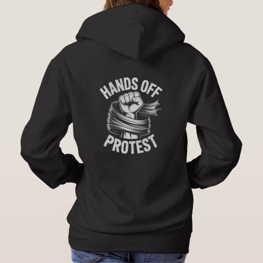 Pull À Capuche Déclaration de protestation Hands Off Nos droits n (Dos)
