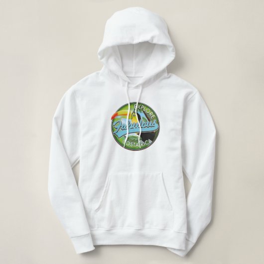 Pull À Capuche Découvrez le fabuleux logo costa rica (Design devant)