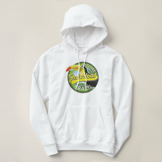 Pull À Capuche Découvrez le logo fabuleux du Brésil (Design devant)