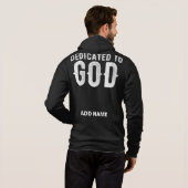 PULL À CAPUCHE DÉDIÉ À DIEU COOL BLANC TEXTE PERSONNALISABLE (Dos entier)