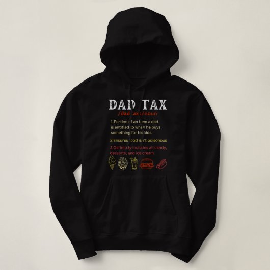 Pull À Capuche Définition de l'impôt papa Fête des pères amusante (Design devant)