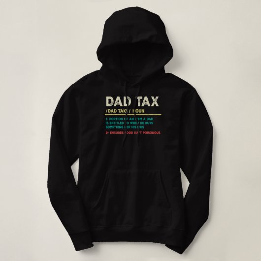 Pull À Capuche Définition fiscale papa drôle de Fête des pères (Design devant)