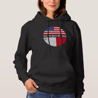 Pull À Capuche Demi-américain demi-maltais Drapeau américain Fami