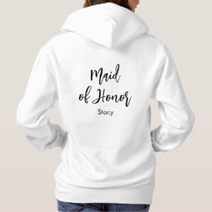 Pull À Capuche Demoiselle d'honneur T-Shirt noir blanc calligraph