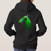 Pull À Capuche Demon vert à tête de cheval - Héliodor - retour (Dos)