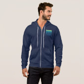 Pull À Capuche Déplacement plus inquiétant Moins/dégradé bleu (Devant entier)