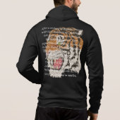 Pull À Capuche Design de texte tendance écrit sur les hommes tigr (Dos)