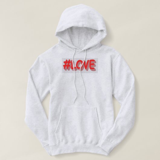 Pull À Capuche Design d'expression mignon "#LOVE". Commandez dès  (Design devant)
