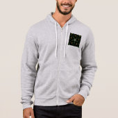 Pull À Capuche Design Mandala Fumée Verte (Devant)