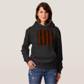 Pull À Capuche Design Motif Brown en bandes verticales noires (Devant entier)