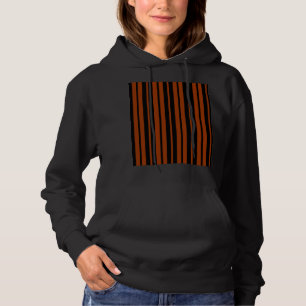 Pull À Capuche Design Motif Brown en bandes verticales noires