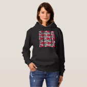 Pull À Capuche Design Motif d'illustrations de rose rouge (Devant entier)