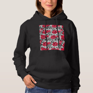 Pull À Capuche Design Motif d'illustrations de rose rouge