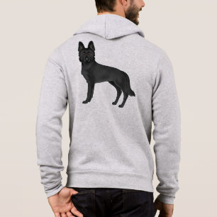 Pull À Capuche Dessin de chien GSD de race Shepherd allemand noir