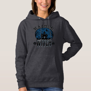 Pull À Capuche Dessin de gravure vintage Halloween sorcière spéci