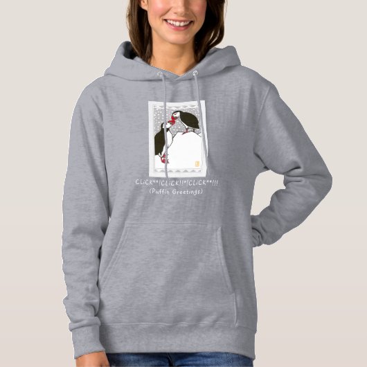 Pull À Capuche Dessin de macareux Hoodie Sweatshirt de base (Devant)