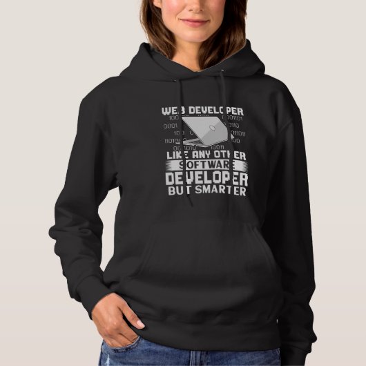Pull À Capuche Développeur Web Comme N'Importe Quel Autre Mais Pl (Devant)