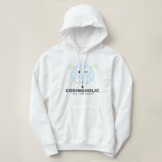 Pull À Capuche Développeuses Graphiques de Code Cérébral Clean Te (Design devant)