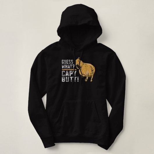 Pull À Capuche Devinez ce Capy Butt Capybara Funny Capibara (Design devant)