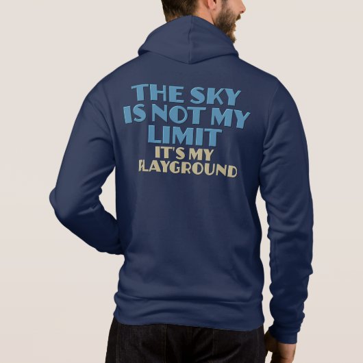 Pull À Capuche Devis Sky de nom personnalisé (Dos)