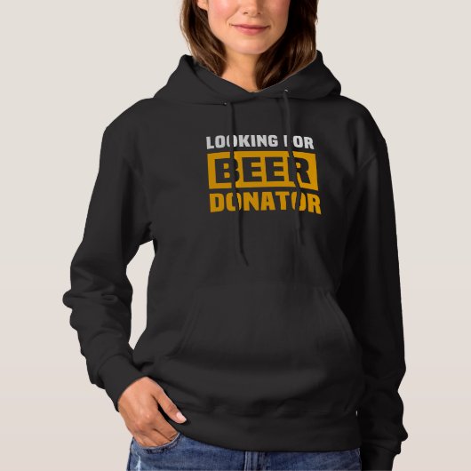 Pull À Capuche Dictons de Buveur de Bière Recherche Sponsor de Bi (Devant)