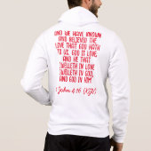 Pull À Capuche Dieu est amour - Bible Verse - Saint Valentin (Dos)
