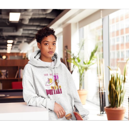 Pull À Capuche Dieu N'Est Peut-Être Pas En Ton Côté, Mais Je Suis