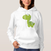 Pull À Capuche Dino vert souriant (Devant)