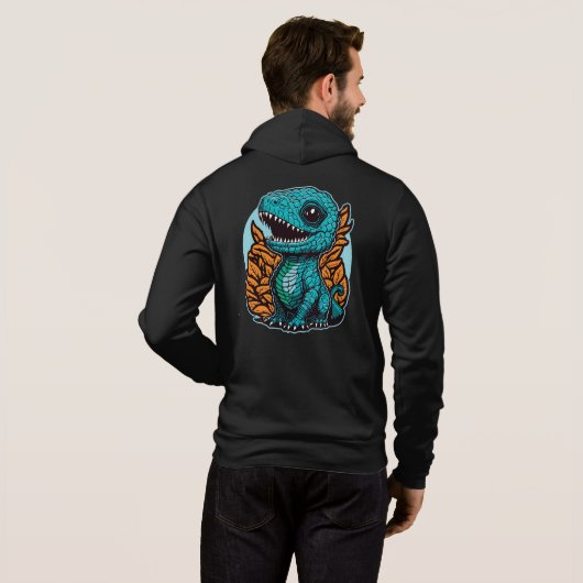 Pull À Capuche Dinosaure Bébé mignon (Dos entier)