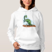 Pull À Capuche Dinosaure Vert (Devant)