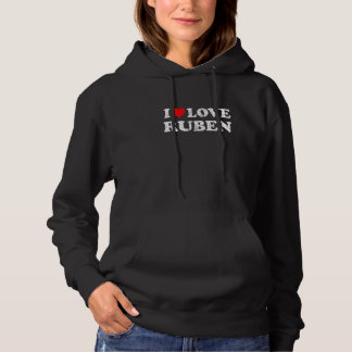 Pull À Capuche Distressed Grunge Worn Out Style I Love Ruben  