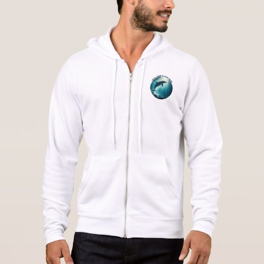 Pull À Capuche Dive Deep Live Dolphin gratuit (Devant)