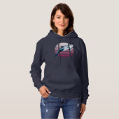 Pull À Capuche Dolphin rétro de style vintage (Devant entier)