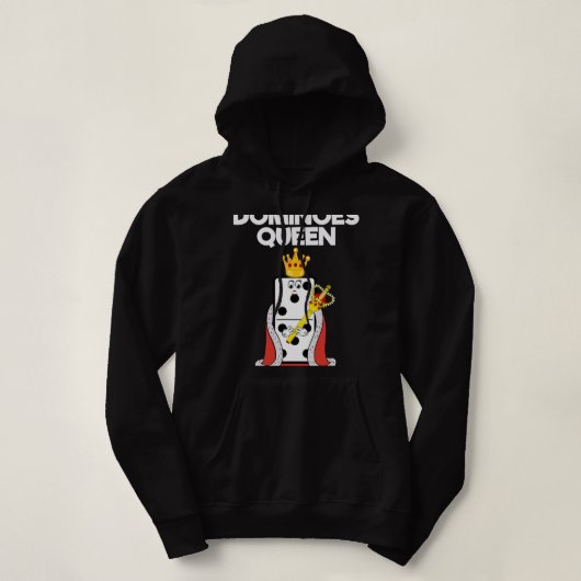 Pull À Capuche Dominos Funny Dominoes Queen (Design devant)