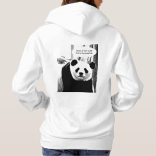 Pull À Capuche Dos Design Citation de hameau Panda Bear Womens