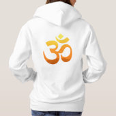 Pull À Capuche Double face Imprimer Yoga Om Mantra Symbole or Sol (Dos)